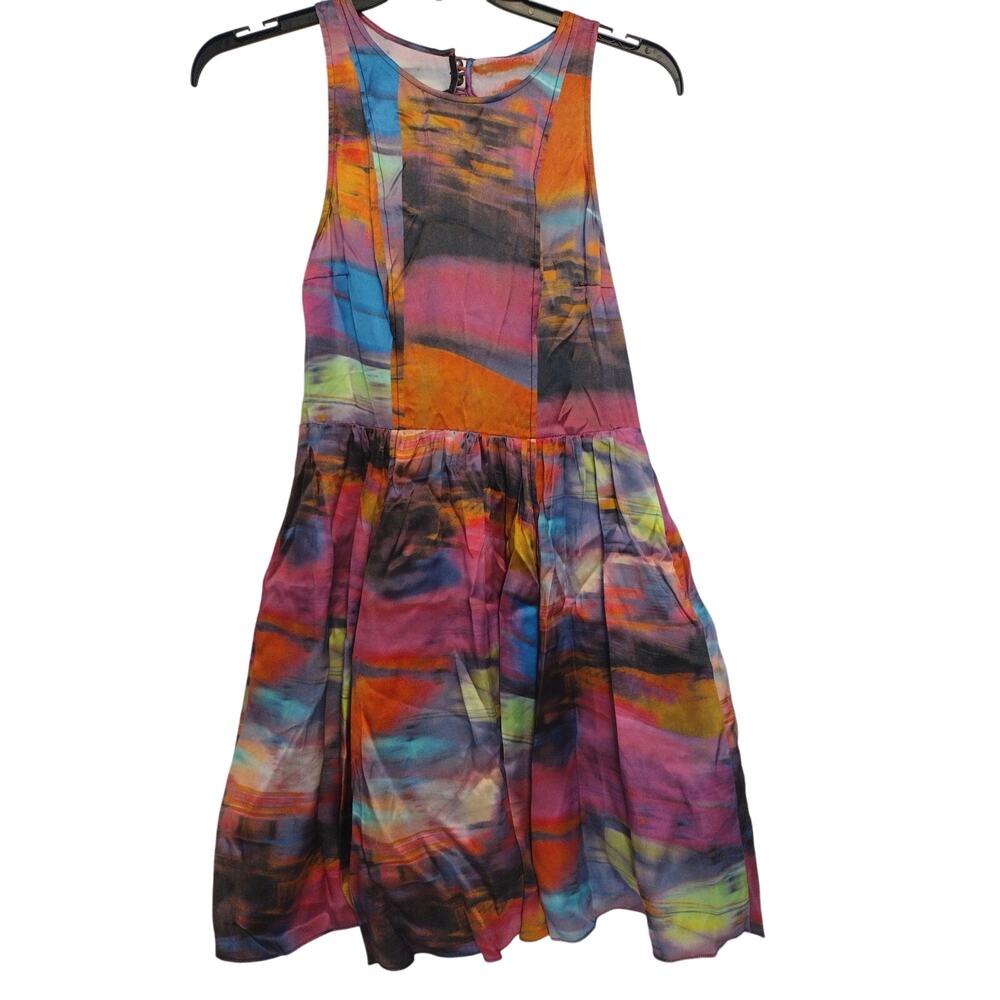 Plenty By Tracy Reese Dress Womens 10 Multicolor Stella Coney Island Sleeveless